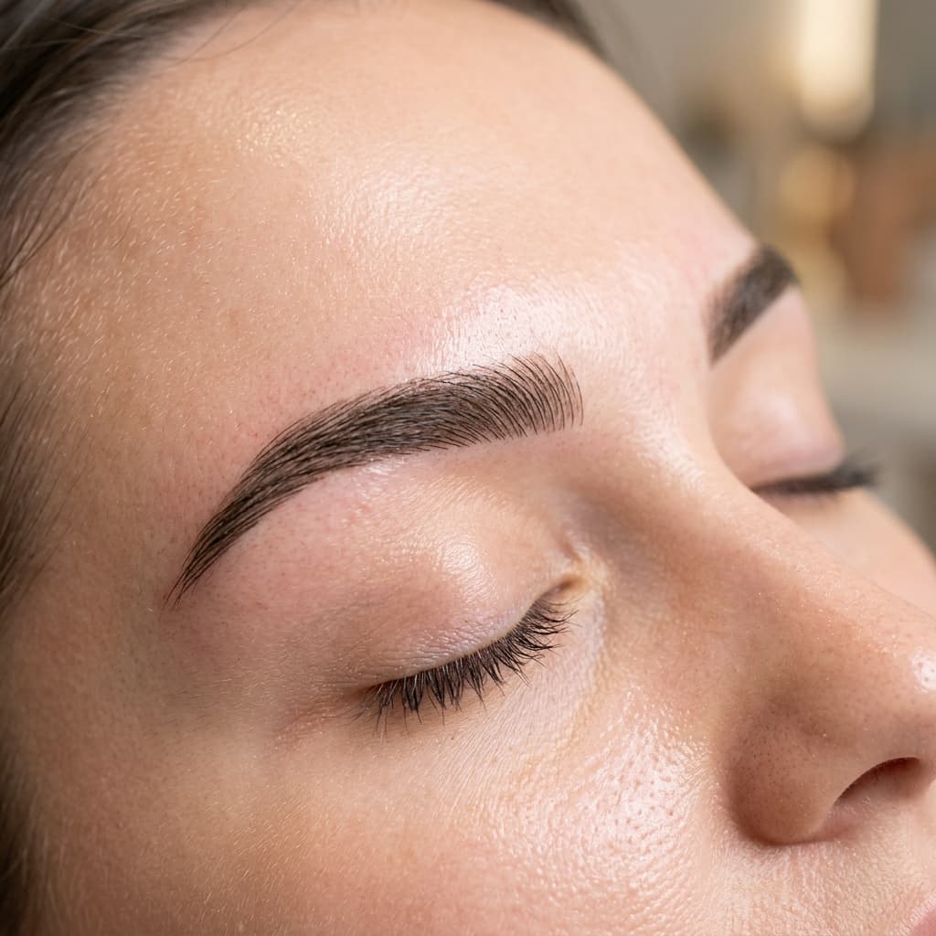 After microblading treatment